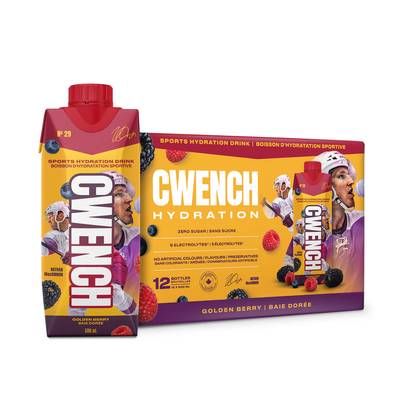 Cwench Sokeriton Urheilujuoma Golden Berry -Isotoninen Elektrolyyttijuoma 12-pack